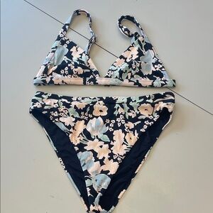 RVCA Black Floral Bikini Set